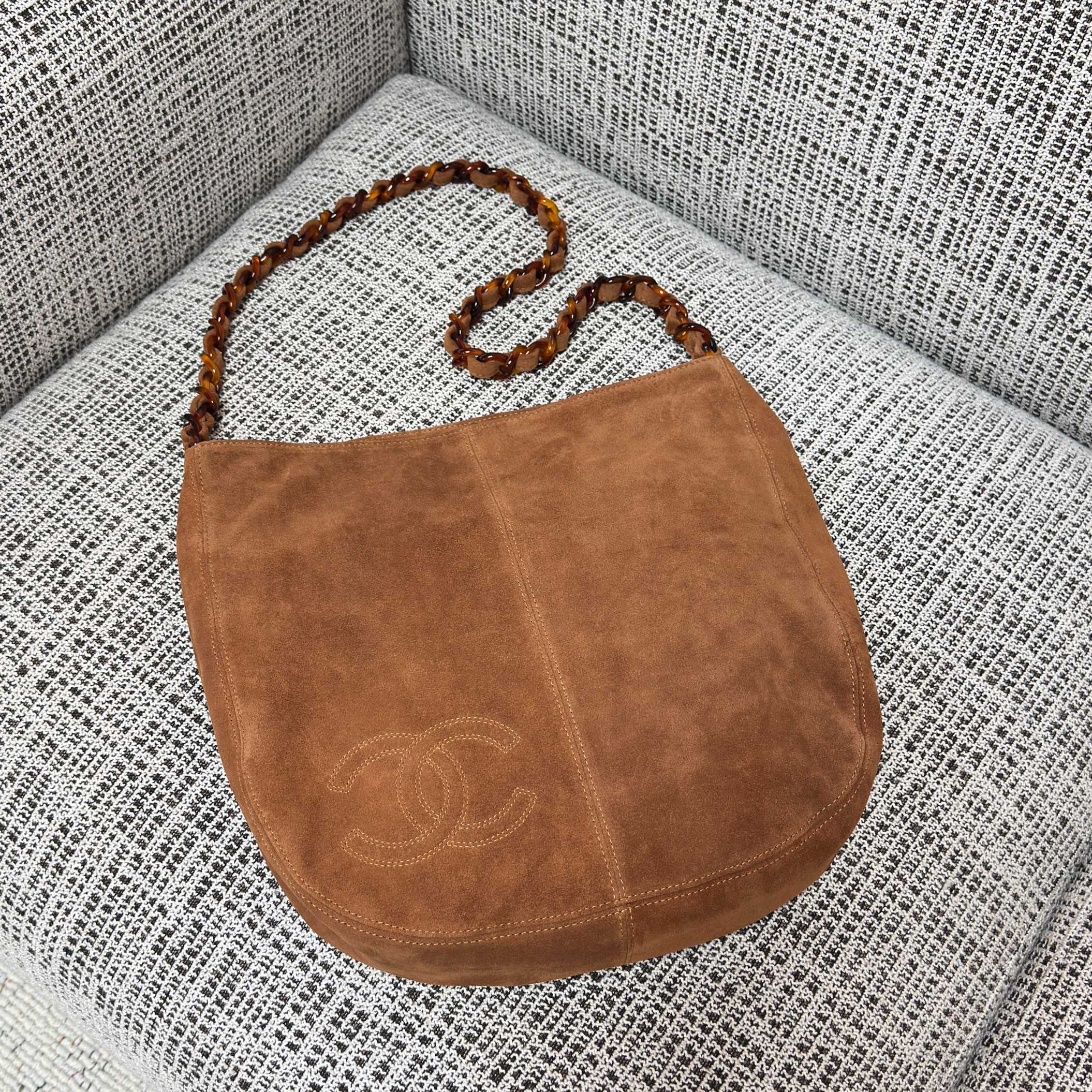 Chanel Suede Hobo Bag