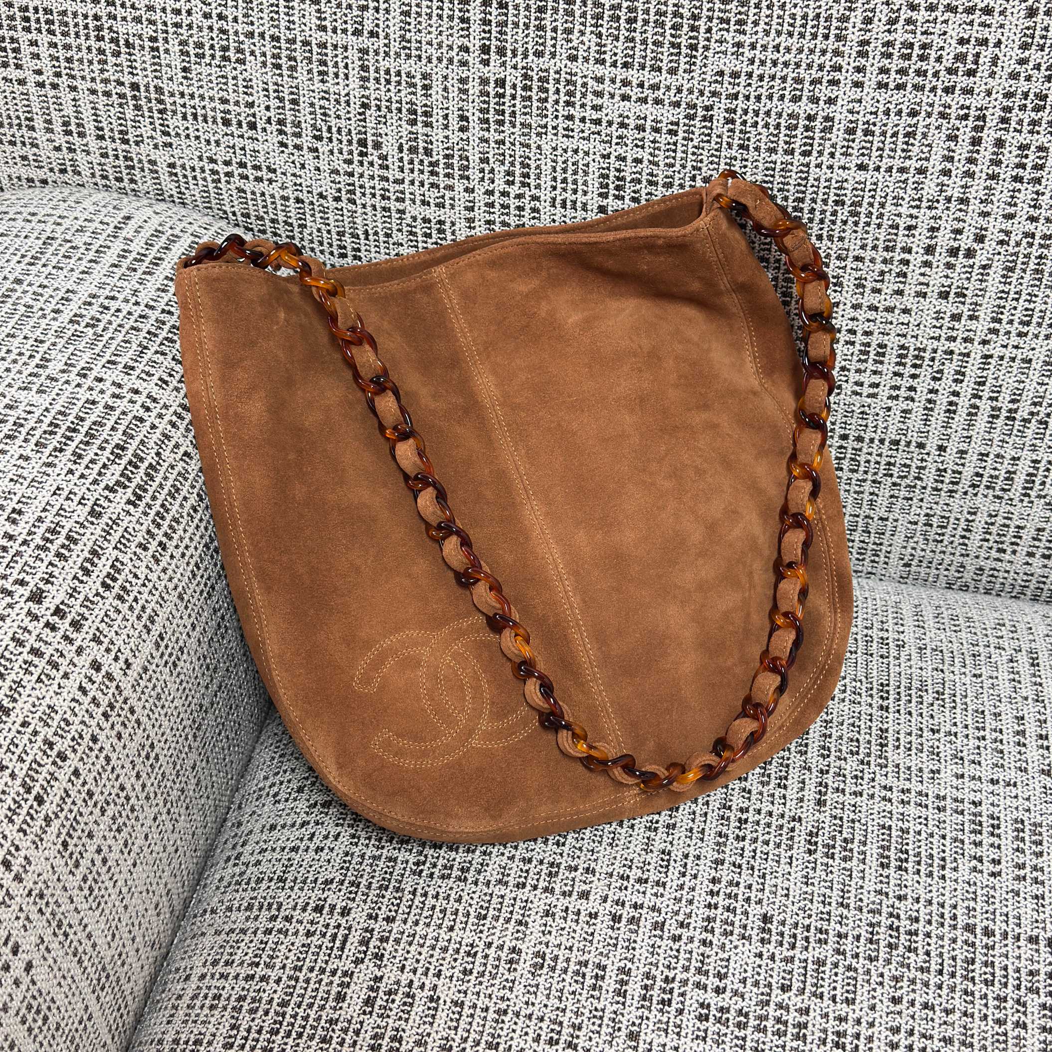Chanel Suede Hobo Bag