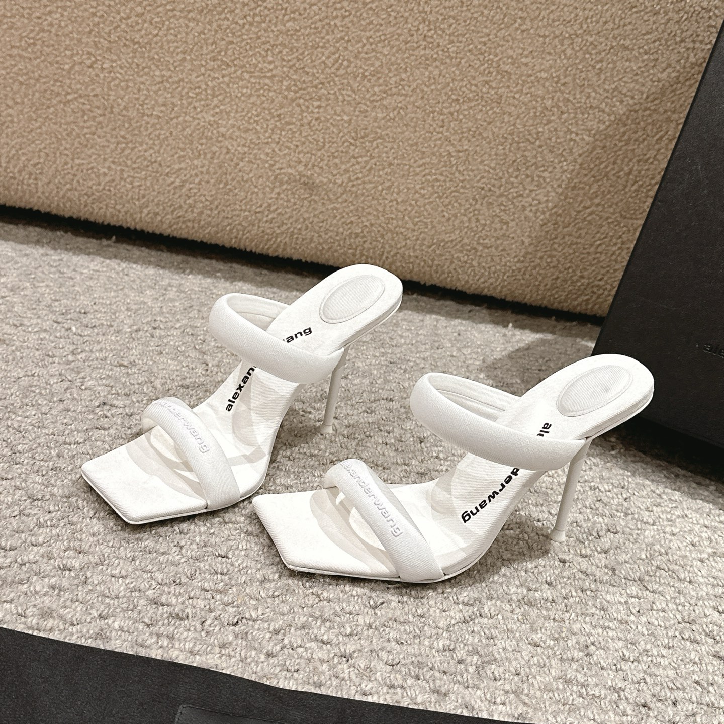Luxury Alexander Wang Shoe Mats with Embolism Logo and Italian Imported Skin-Drink Base in Various Colors - 图片 4