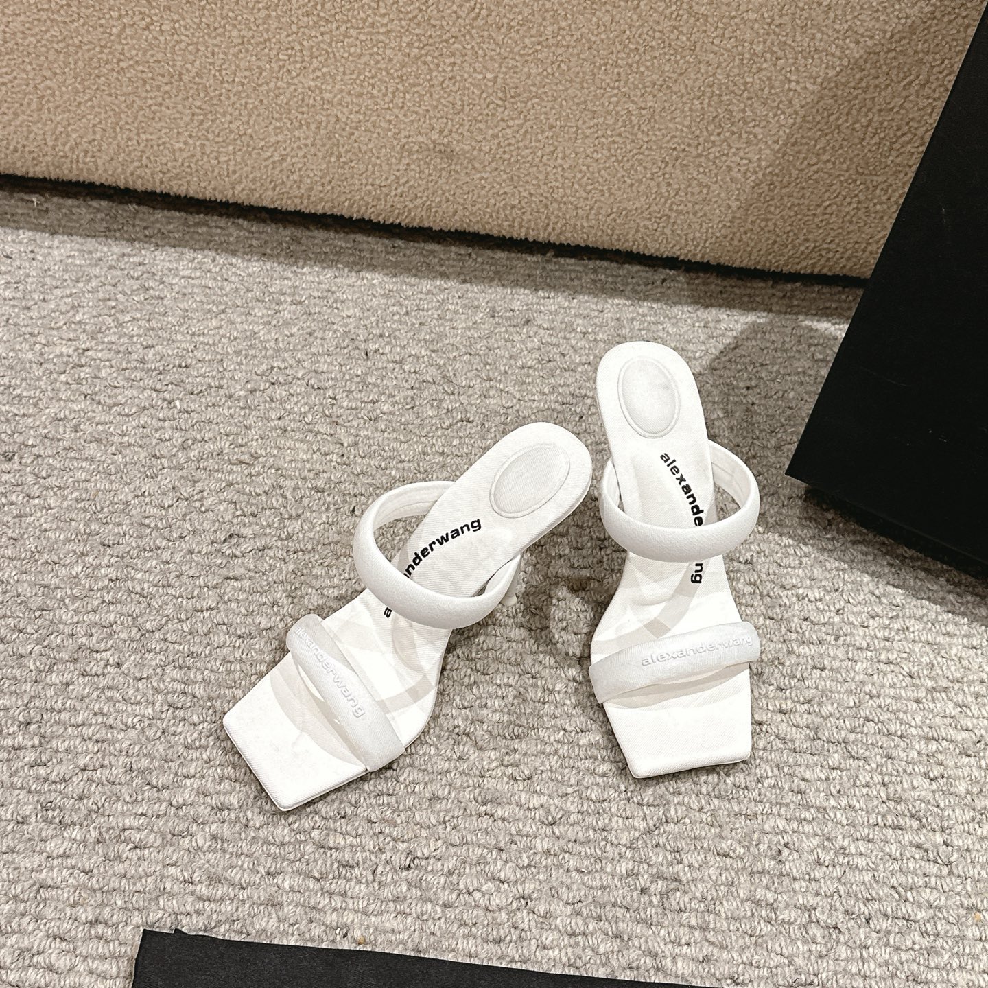 Luxury Alexander Wang Shoe Mats with Embolism Logo and Italian Imported Skin-Drink Base in Various Colors - 图片 2