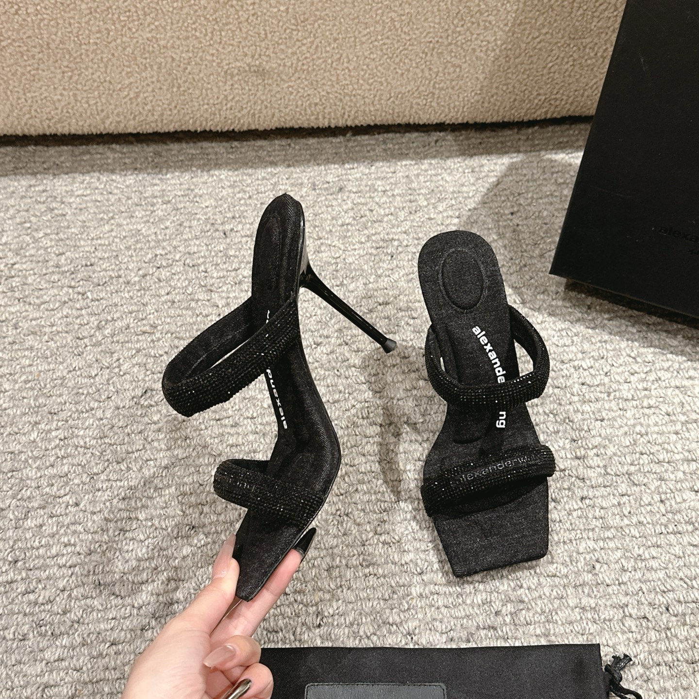 Luxury Alexander Wang Cowboy Cloth Shoes with Italian Leather Soles - 图片 3