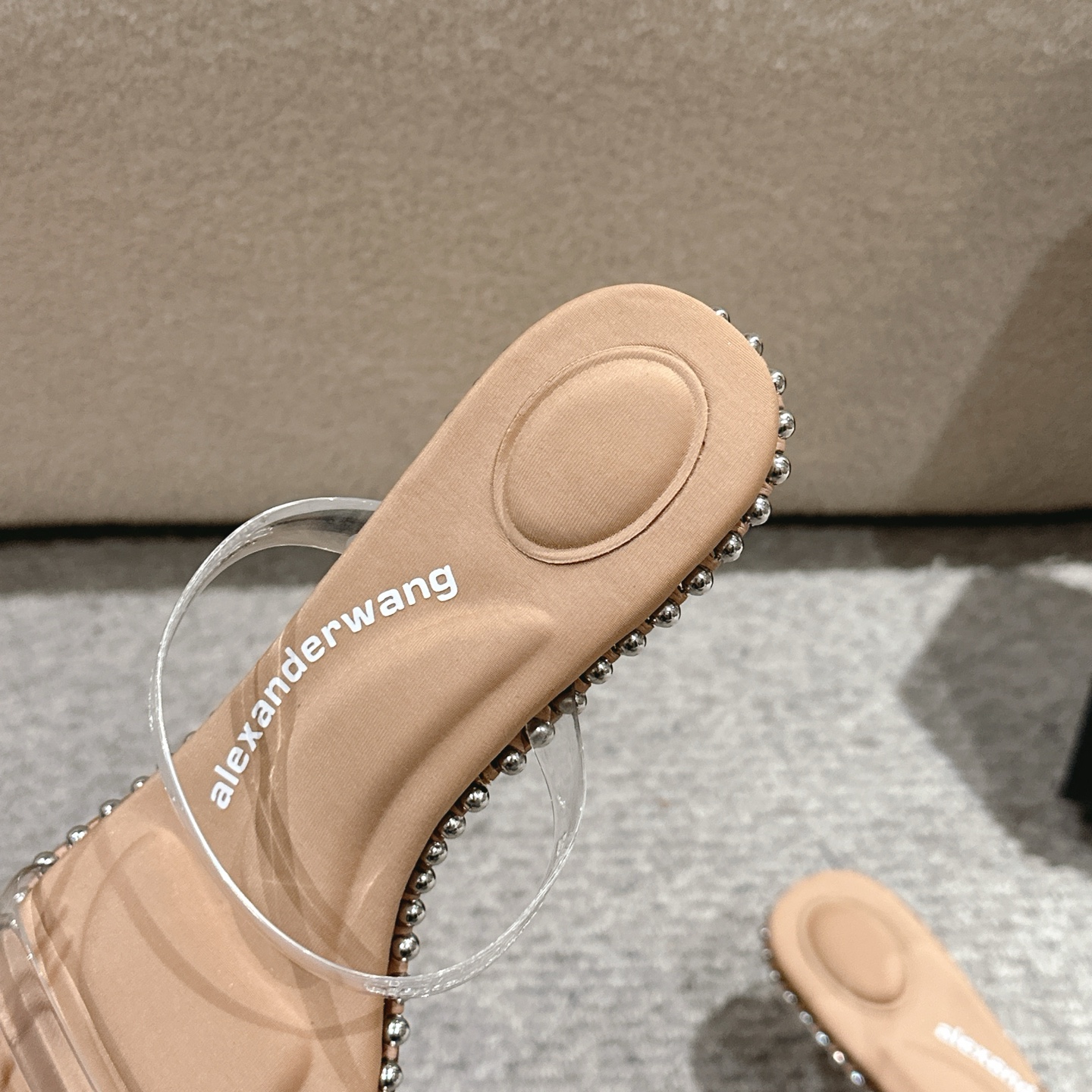 “Alexander Wang Luxury Shoe Mats: Sensory Massage, Embolism, Logo, Italian Sole, 3 Colors, 8cm High” - 图片 6