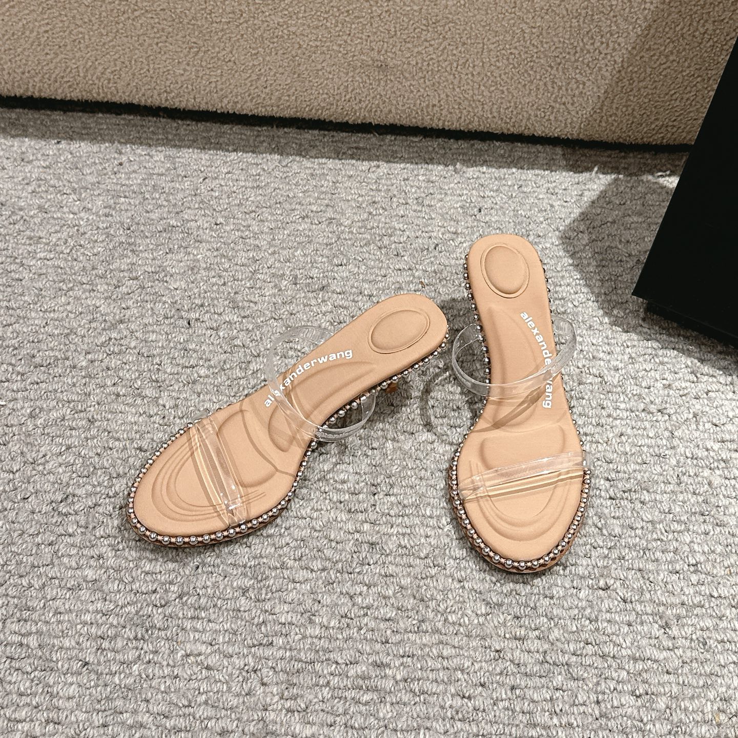 “Alexander Wang Luxury Shoe Mats: Sensory Massage, Embolism, Logo, Italian Sole, 3 Colors, 8cm High” - 图片 4