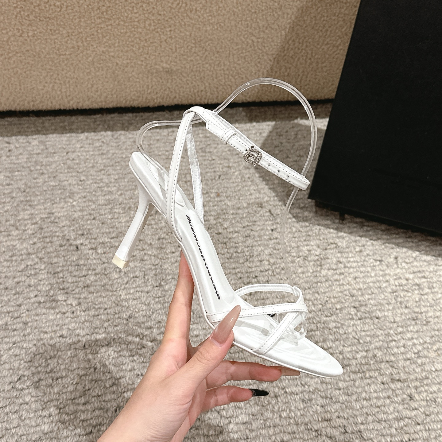 Luxurious Alexander Wang Shoes: Imported Silk and Leather, High Heels, Italian Leather Soles – Sizes 35-39 - 图片 6