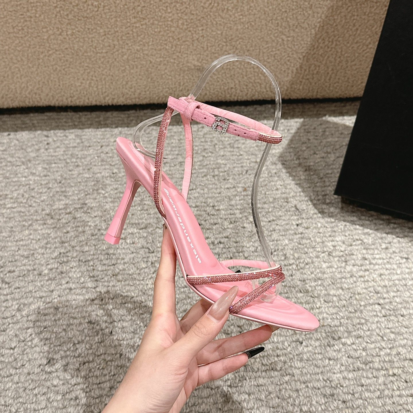“Alexander Wang Luxury Shoes: Original Material, Italian Soles, Various Colors, Imported Leather, Silk, 10cm High Heels” - 图片 6