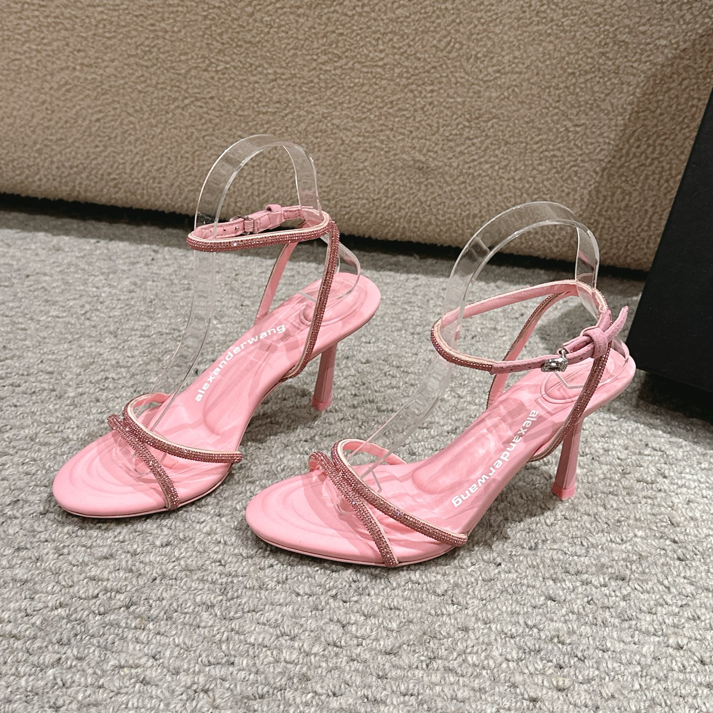 “Alexander Wang Luxury Shoes: Original Material, Italian Soles, Various Colors, Imported Leather, Silk, 10cm High Heels” - 图片 1