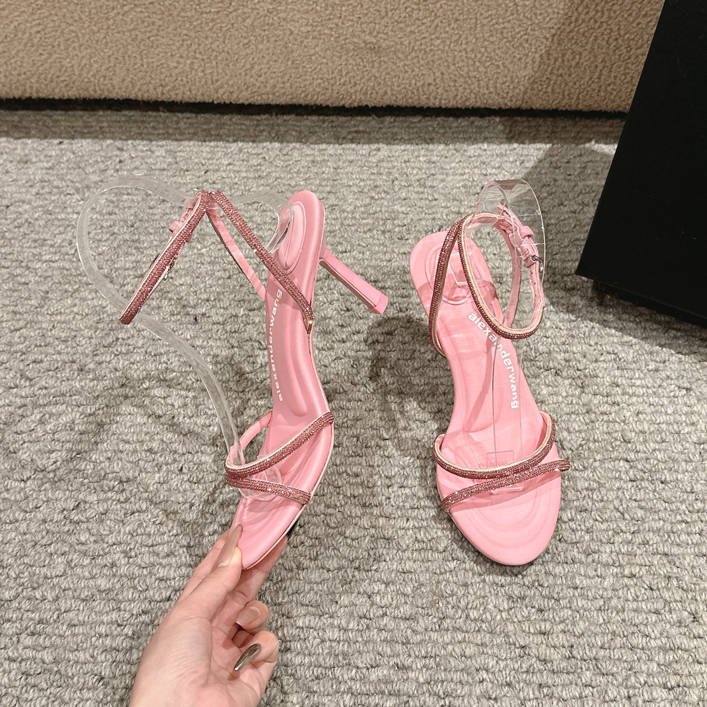 “Alexander Wang Luxury Shoes: Original Material, Italian Soles, Various Colors, Imported Leather, Silk, 10cm High Heels” - 图片 5
