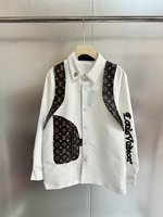 Louis Vuitton Clothing Shirts & Blouses Lattice Unisex Cotton Fashion Long Sleeve