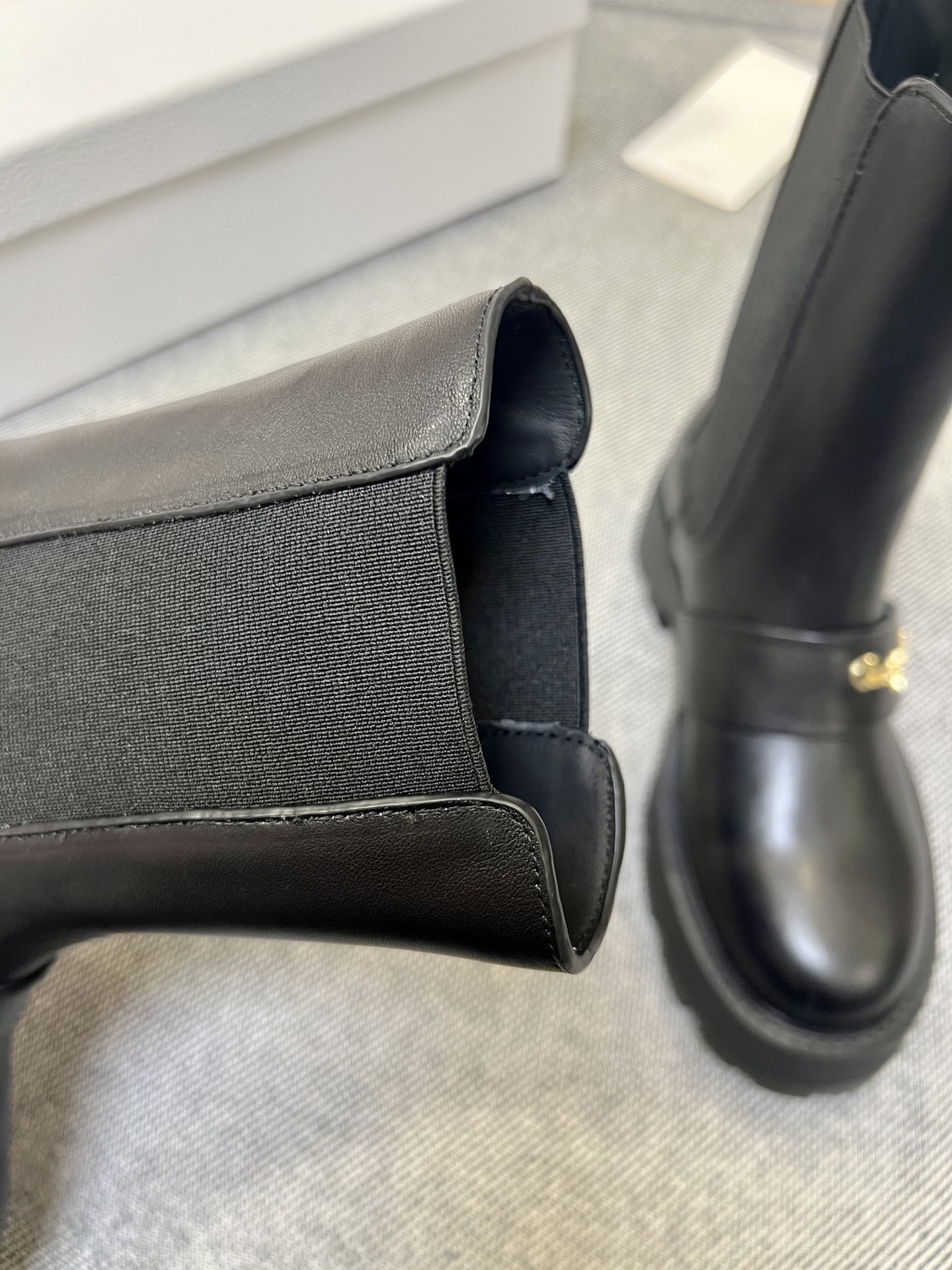 Dior CD Buckle Heeled Boots - Round Toe Chunky Heel Fashion Boots for Women 8 i1757227265725 8490 0 6