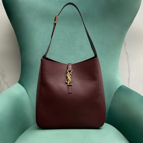 Yves Saint Laurent Icare Maxi Shopping Bag in Burgundy Leather 1 Yves Saint Laurent Icare Maxi Shopping Bag in Burgundy Leather