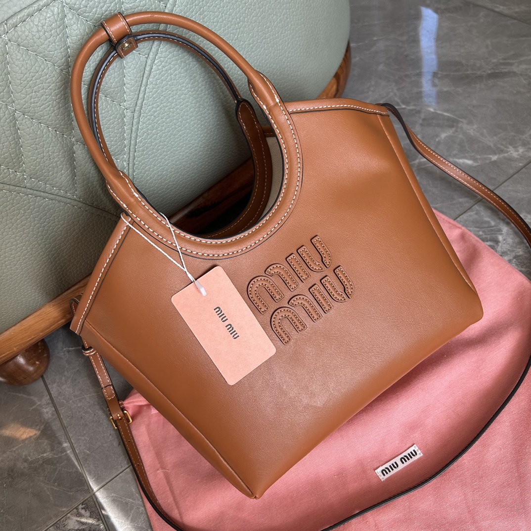 Miu Miu Ivy Hobo Bag in brown leather - Bag 4