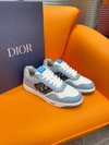 Dior Skateboard Shoes Sneakers Printing Unisex Cowhide Patent Leather TPU Oblique Casual