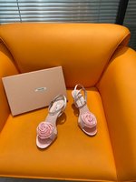 MiuMiu Shoes Sandals Online Store
 Rose Women Genuine Leather Sheepskin Silk