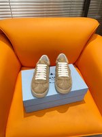 Luxury Cheap
 Prada Skateboard Shoes Sneakers Find replica
 White Cowhide Rubber Sheepskin Casual