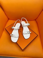 Hermes Shoes Sandals Slippers Cowhide Genuine Leather Spring/Summer Collection