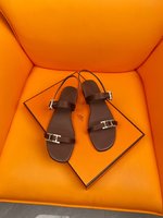 2023 Replica Wholesale Cheap Sales Online
 Hermes Shoes Sandals Slippers Cowhide Genuine Leather Spring/Summer Collection