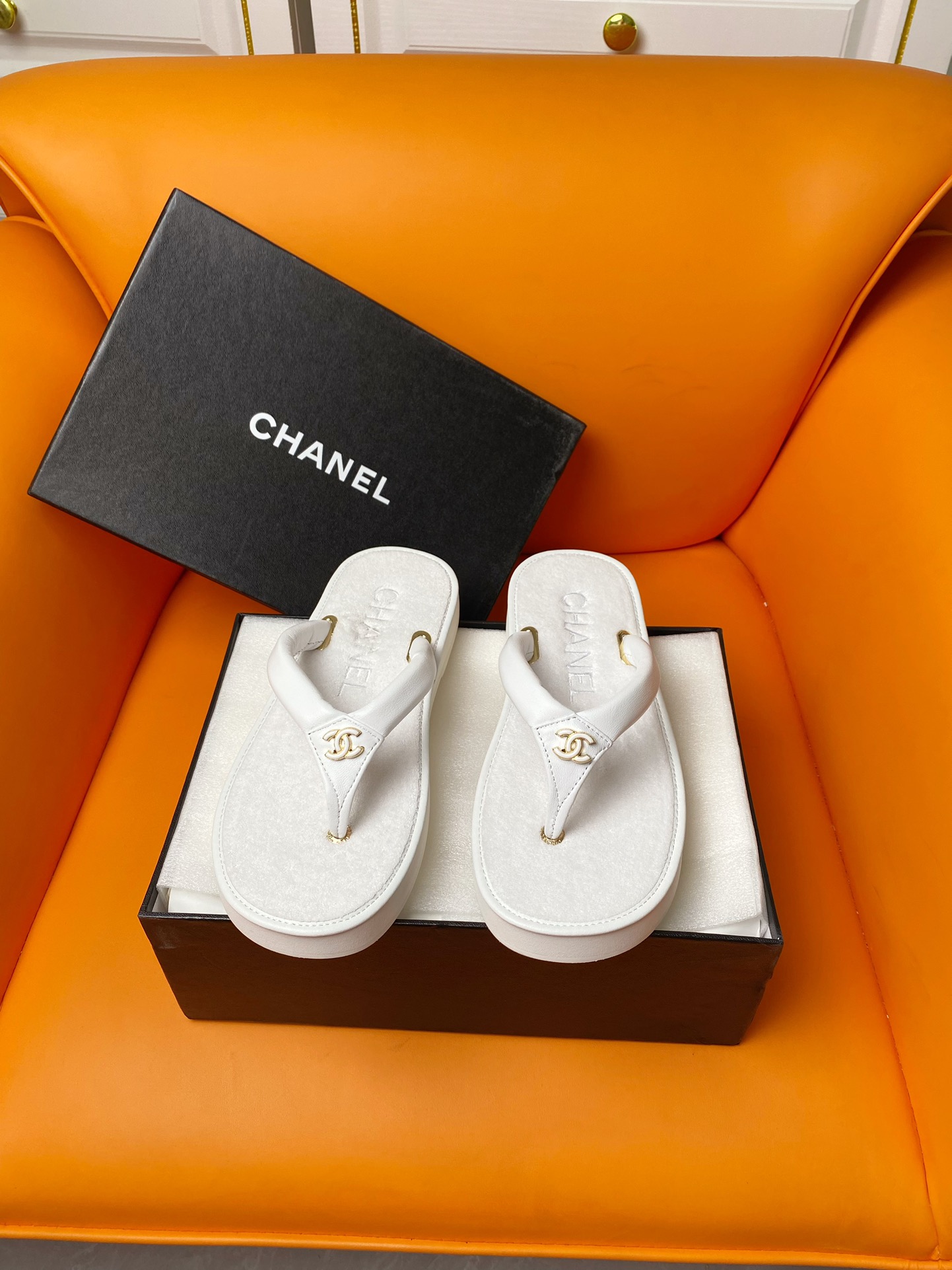 Chanel Shoes Flip Flops Slippers Sheepskin Summer Collection Beach