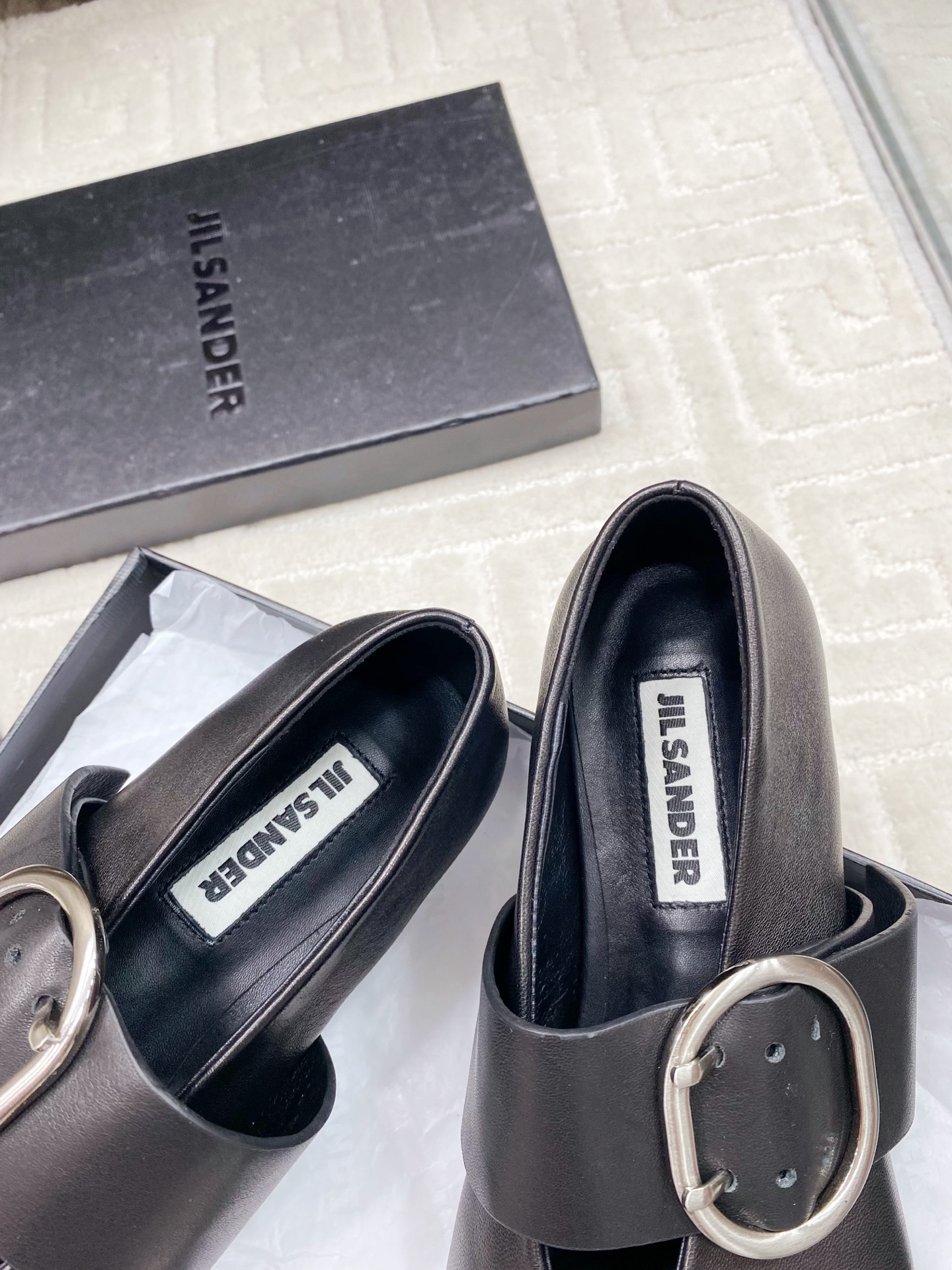 Jil Sander Retro Mary Jane Shoes: Imported Sheepskin, Top Quality, Size 35-39 (40) - 图片 8
