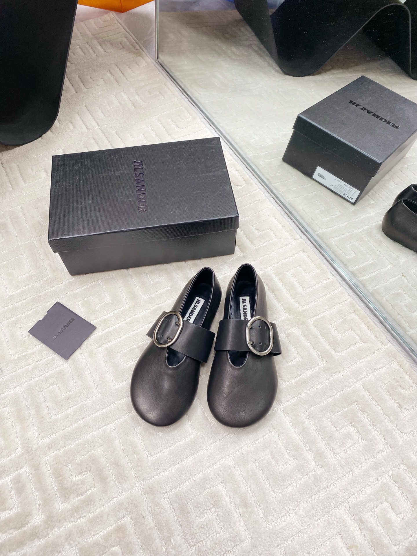 Jil Sander Retro Mary Jane Shoes: Imported Sheepskin, Top Quality, Size 35-39 (40) - 图片 1