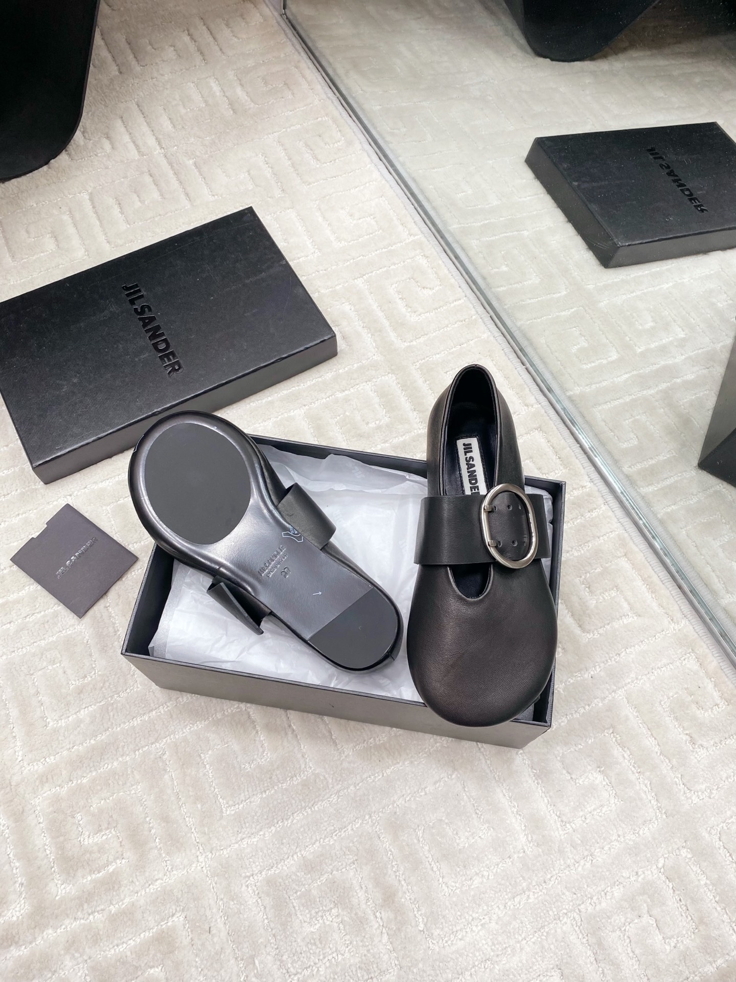 Jil Sander Retro Mary Jane Shoes: Imported Sheepskin, Top Quality, Size 35-39 (40) - 图片 9
