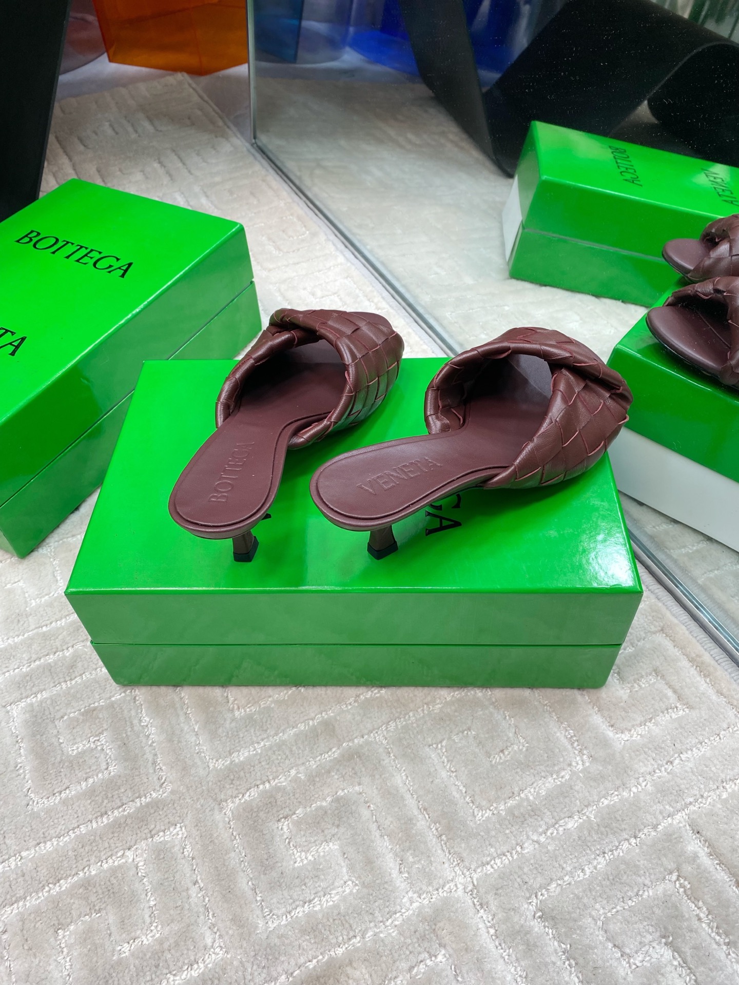 Bottega Veneta Blink Woven Leather Heeled Sandals, Luxurious & Comfortable 7 i1741284857914 9742 0 5