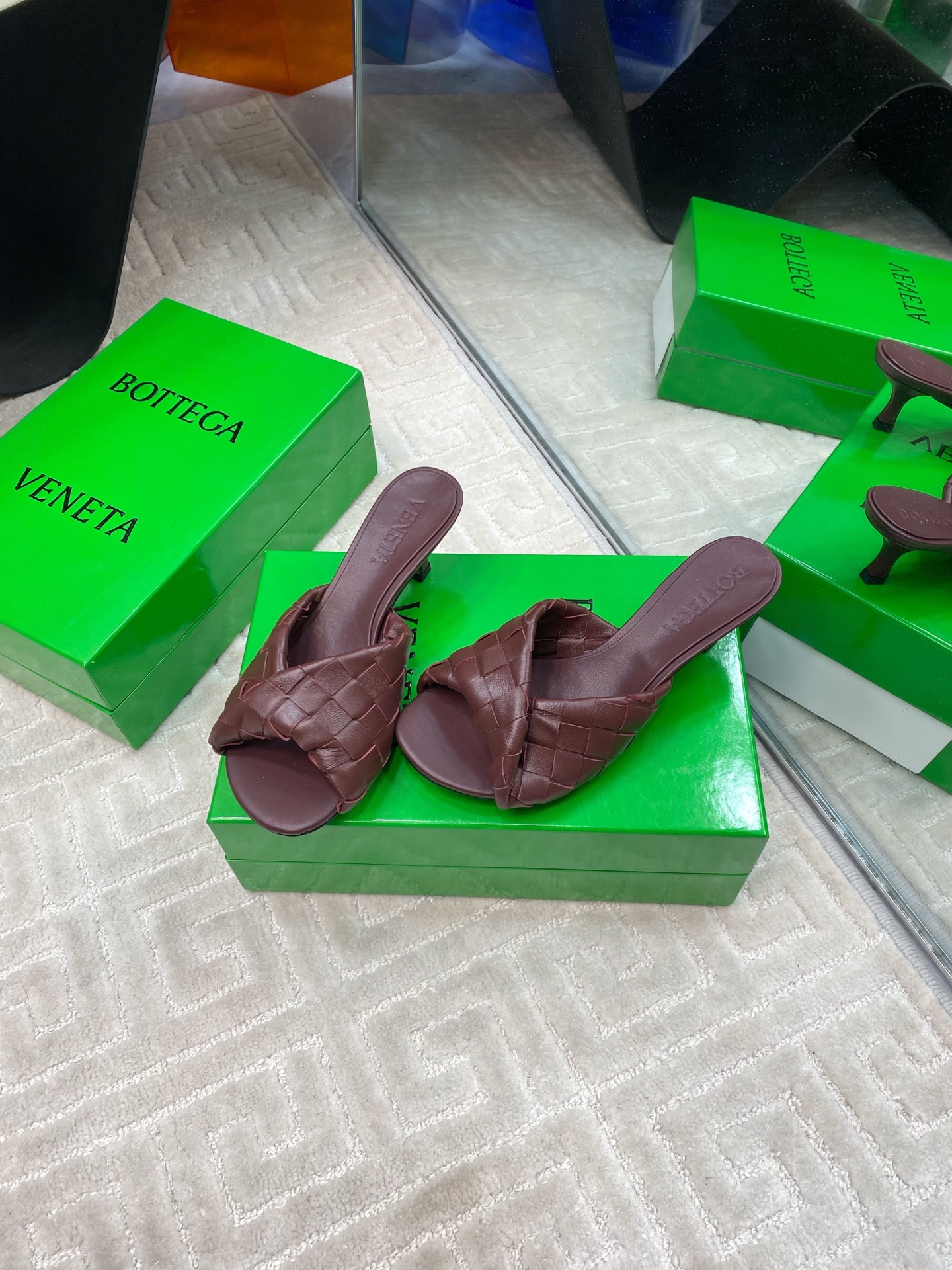 Bottega Veneta Blink Woven Leather Heeled Sandals, Luxurious & Comfortable 2 i1741284857966 2352 0 3