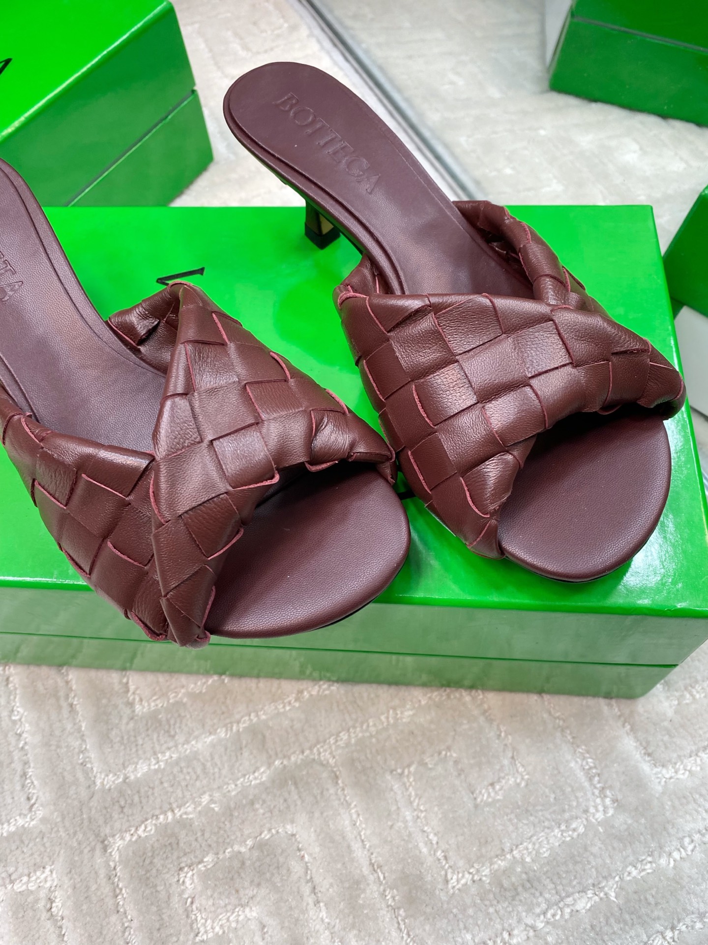 Bottega Veneta Blink Woven Leather Heeled Sandals, Luxurious & Comfortable 8 i1741284858673 7308 0 6