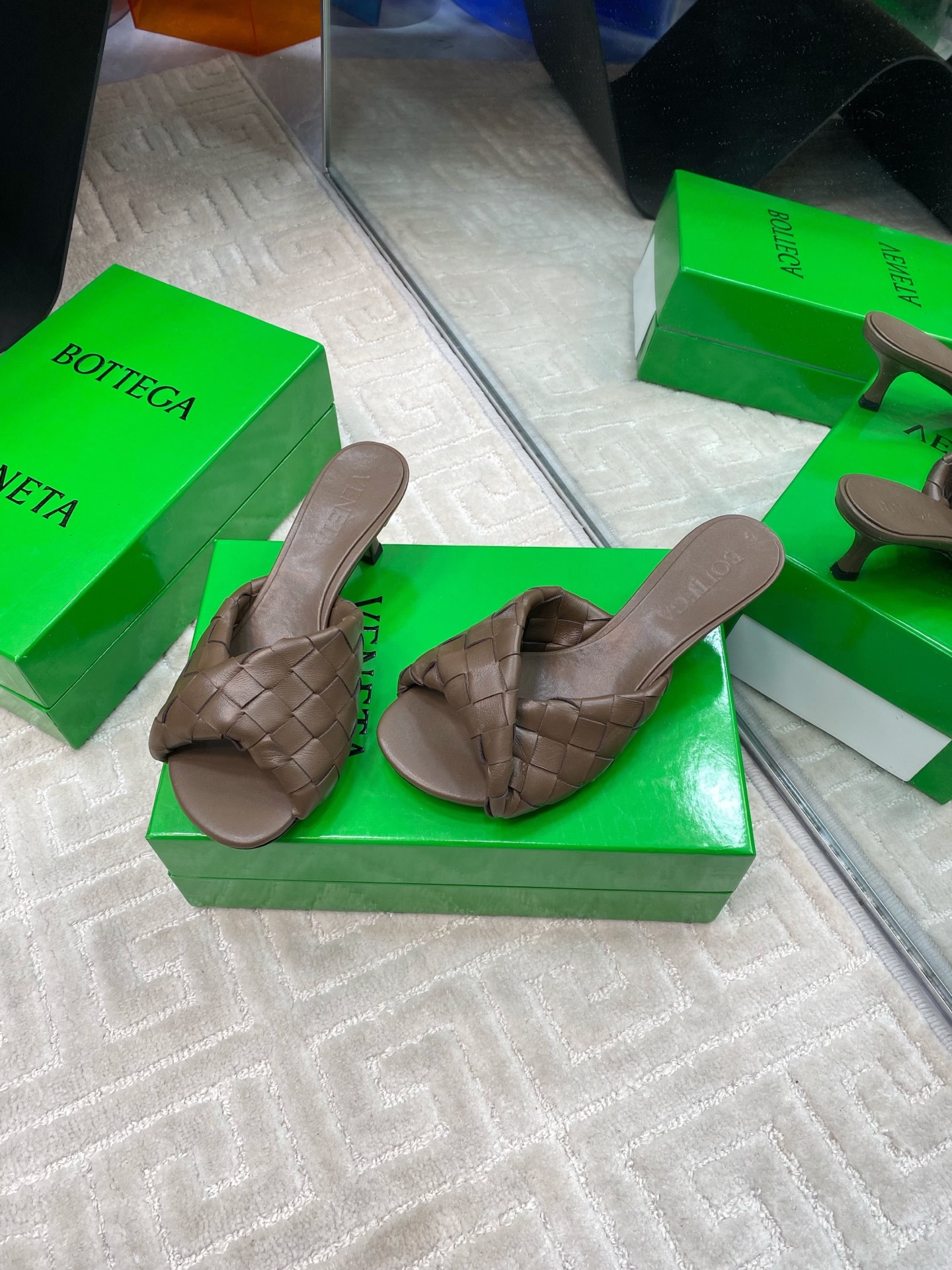 Bottega Veneta Blink Woven Leather Heeled Mules Sandals 4 i1741284888632 5422 0 1