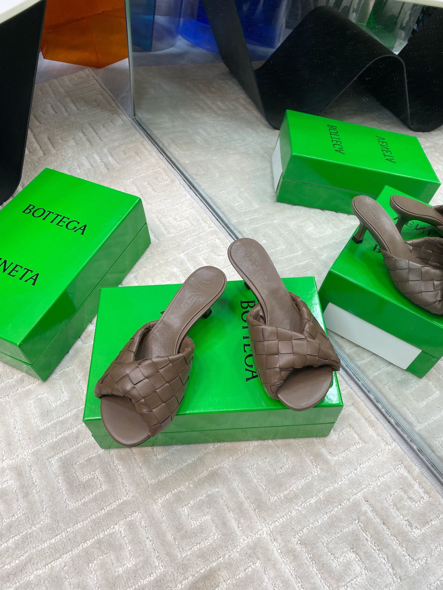 Bottega Veneta Blink Woven Leather Heeled Mules Sandals 10 i1741284888661 7331 0 8