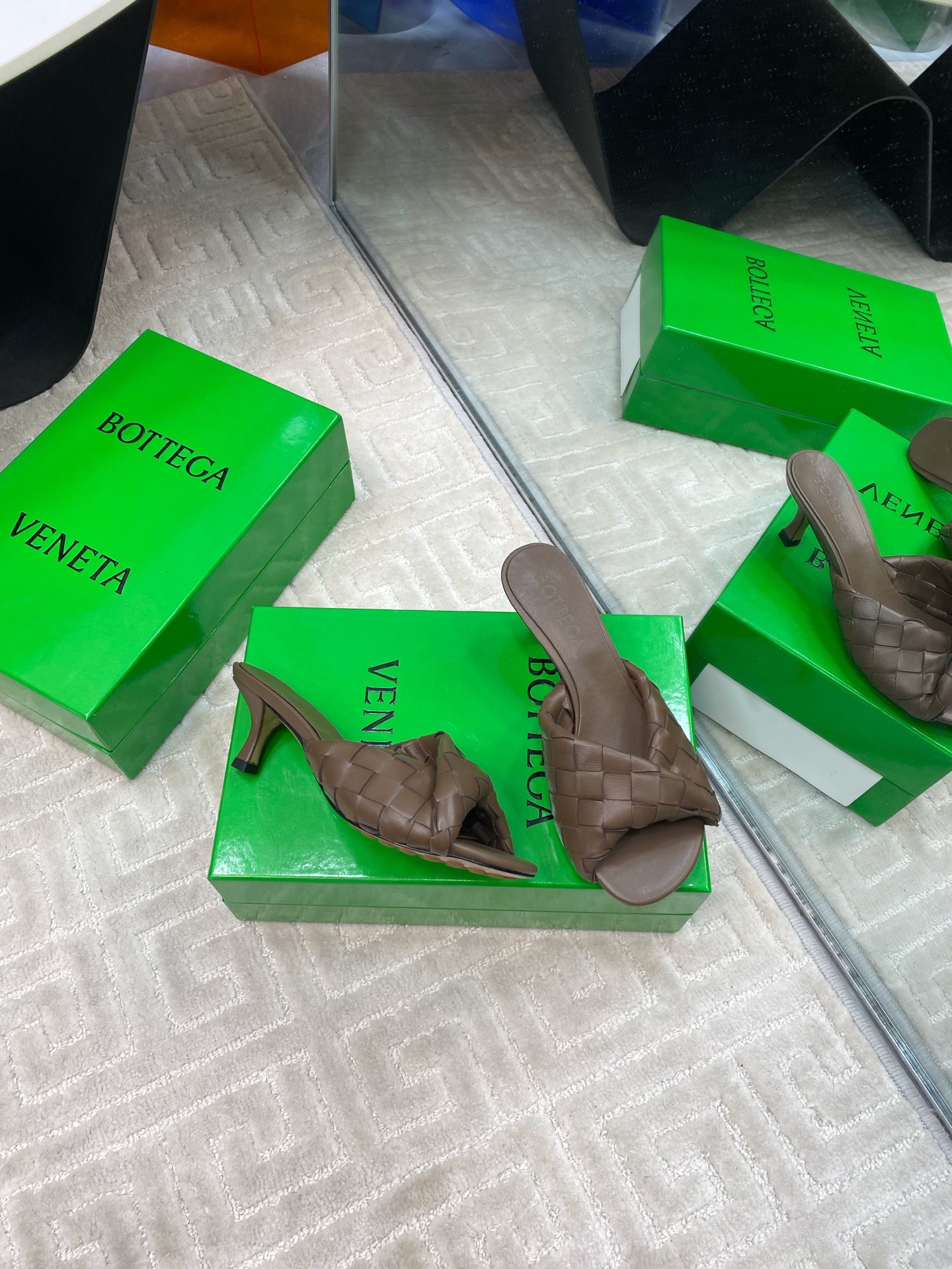 Bottega Veneta Blink Woven Leather Heeled Mules Sandals 5 i1741284889343 6627 0 2