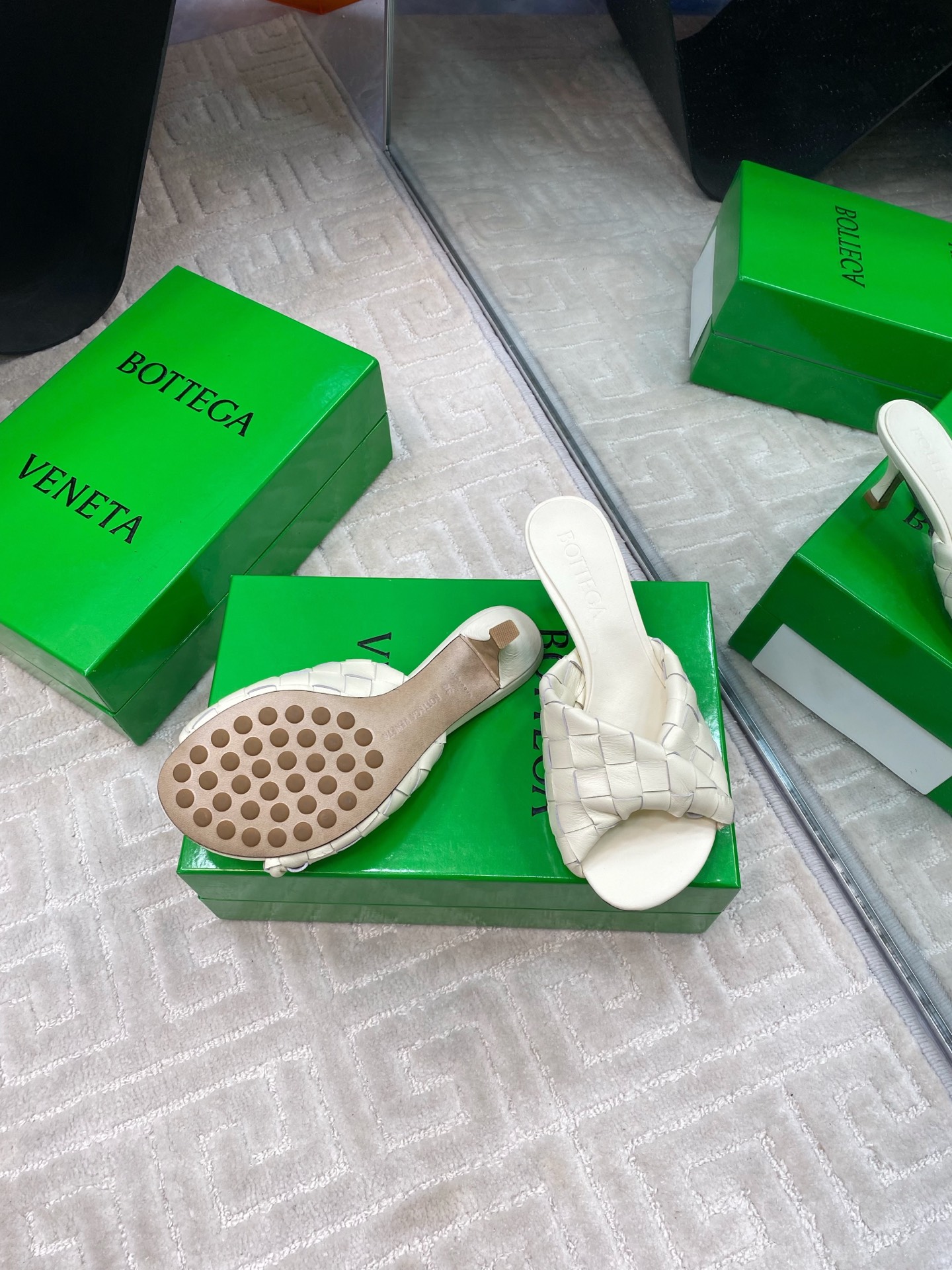 Bottega Veneta Blink Woven Leather Heeled Sandals, Luxury Designer Slides 10 i1741284926217 6264 0 8