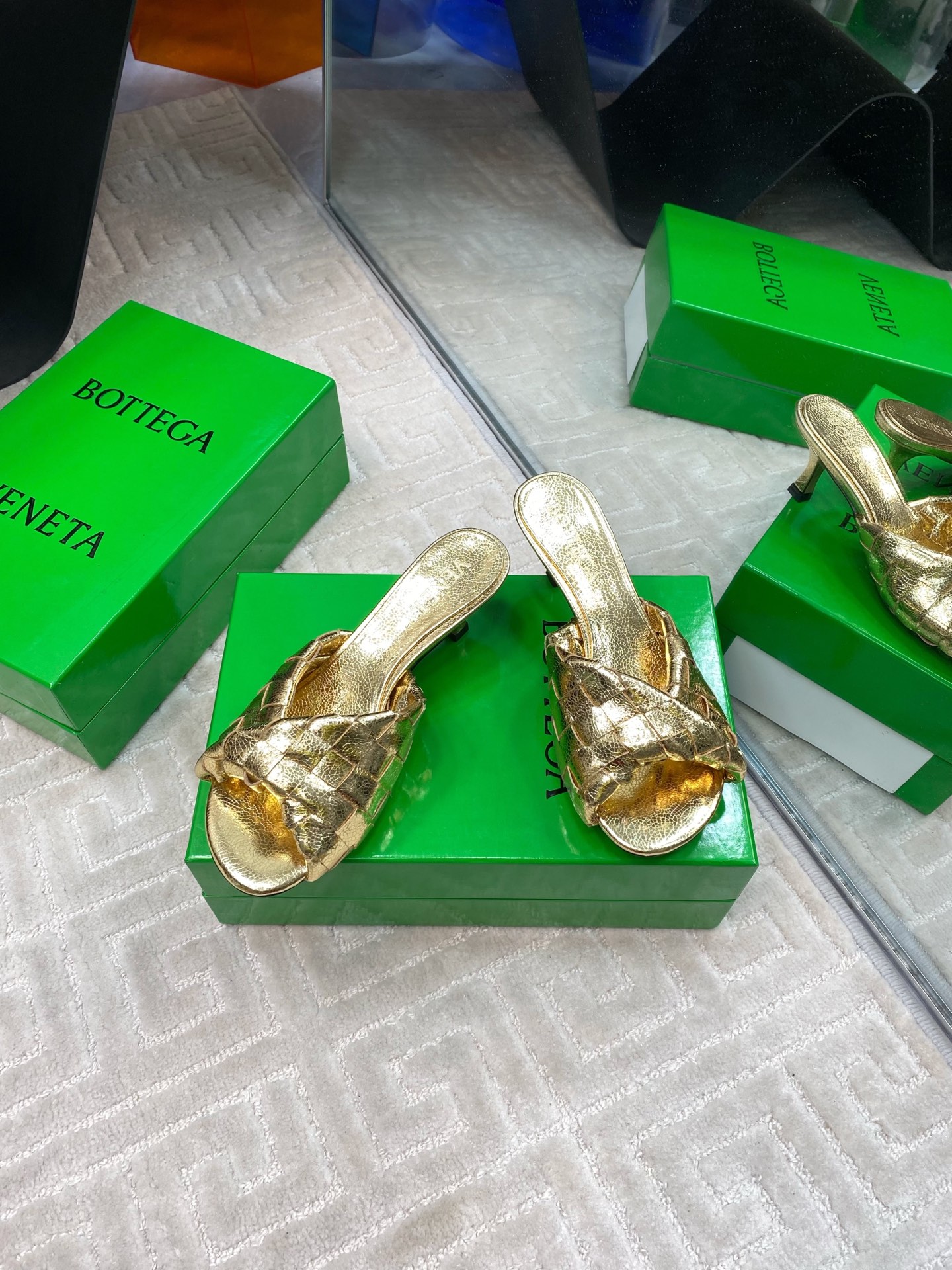 Bottega Veneta Blink Gold Woven Leather Heeled Sandals Mules 4 i1741284979158 3083 0 1