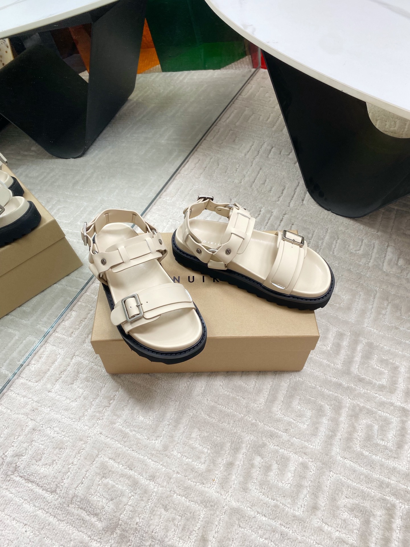 INUIKII Women's Leather Velcro Strap Sandals - Comfortable & Stylish 4 i1744187066820 3053 0 2