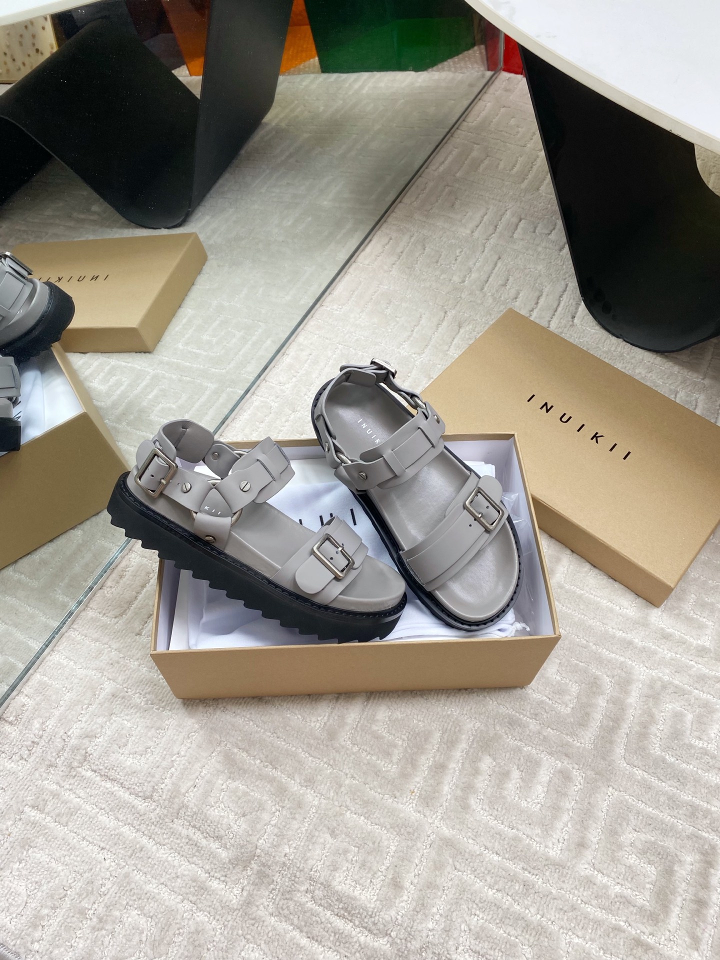 INUIKII Women's Leather Velcro Strap Sandals, Comfortable and Stylish 6 i1744187089979 5140 0 4