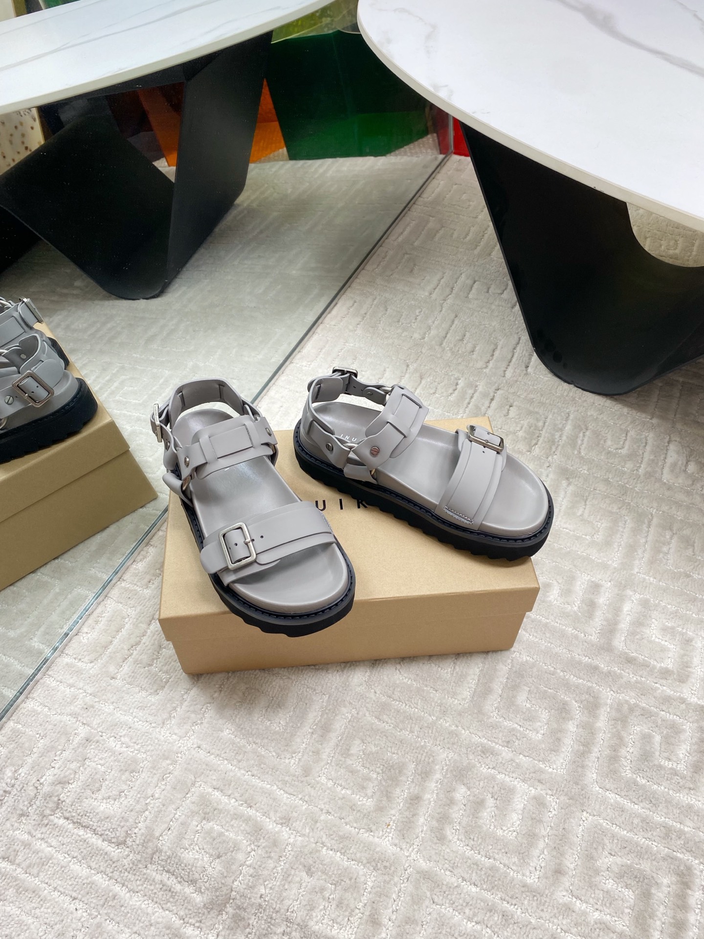 INUIKII Women's Leather Velcro Strap Sandals, Comfortable and Stylish 4 i1744187090810 7183 0 2