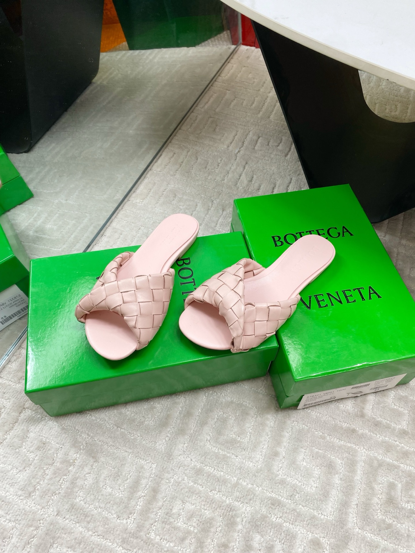 Bottega Veneta Blink Pink Leather Woven Sandals Slides, Luxury Italian Craft 1 Bottega Veneta Blink Pink Leather Woven Sandals Slides, Luxury Italian Craft
