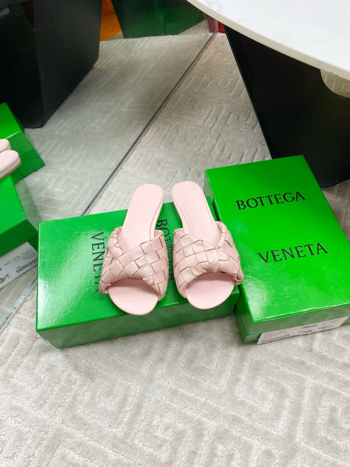 Bottega Veneta Blink Pink Leather Woven Sandals Slides, Luxury Italian Craft 3 i1744631487634 2587 0 0