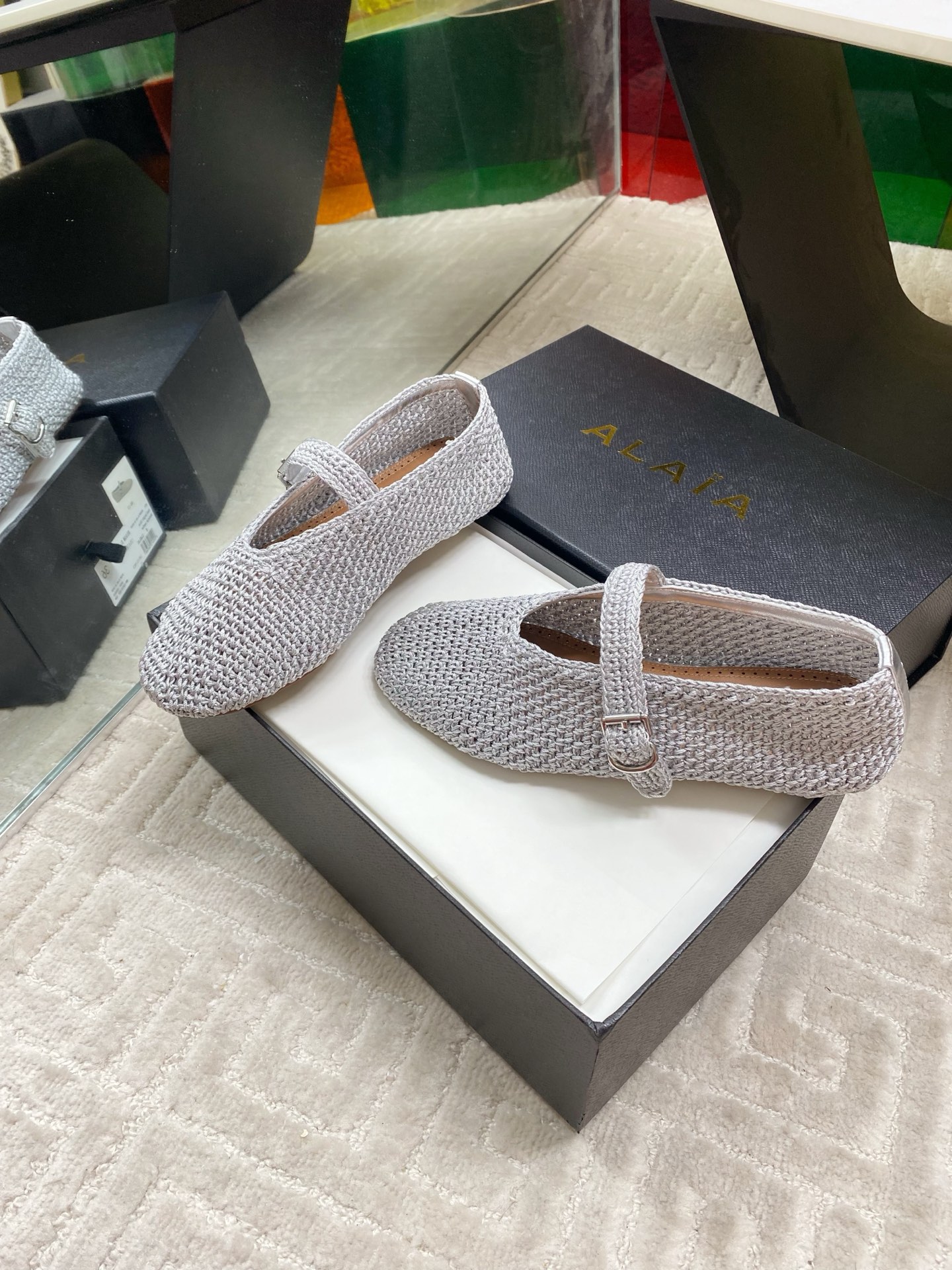 Alaia Inspired Flat Knit Ballet Shoes - Chic & Comfortable Style 7 i1744649993961 6346 0 5