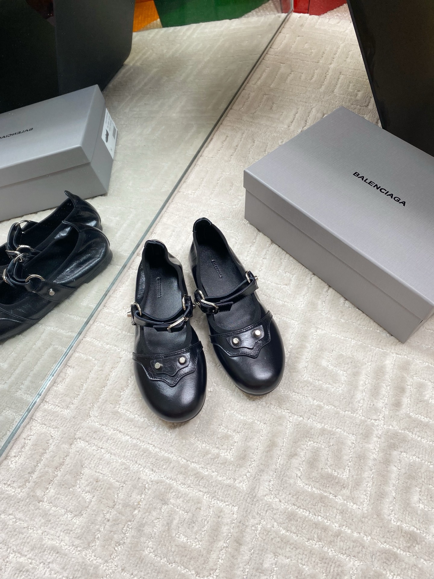 Balenciaga 2025 Spring/Summer Black Leather Mary Jane Shoes size 35-39 3 i1744654895837 1583 0 0