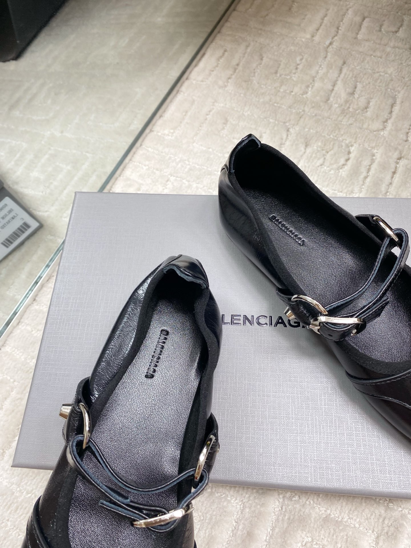 Balenciaga 2025 Spring/Summer Black Leather Mary Jane Shoes size 35-39 7 i1744654895852 4563 0 5