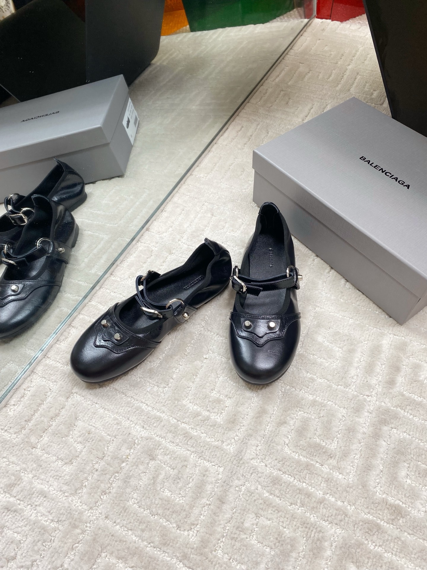 Balenciaga 2025 Spring/Summer Black Leather Mary Jane Shoes size 35-39 4 i1744654897391 1399 0 1
