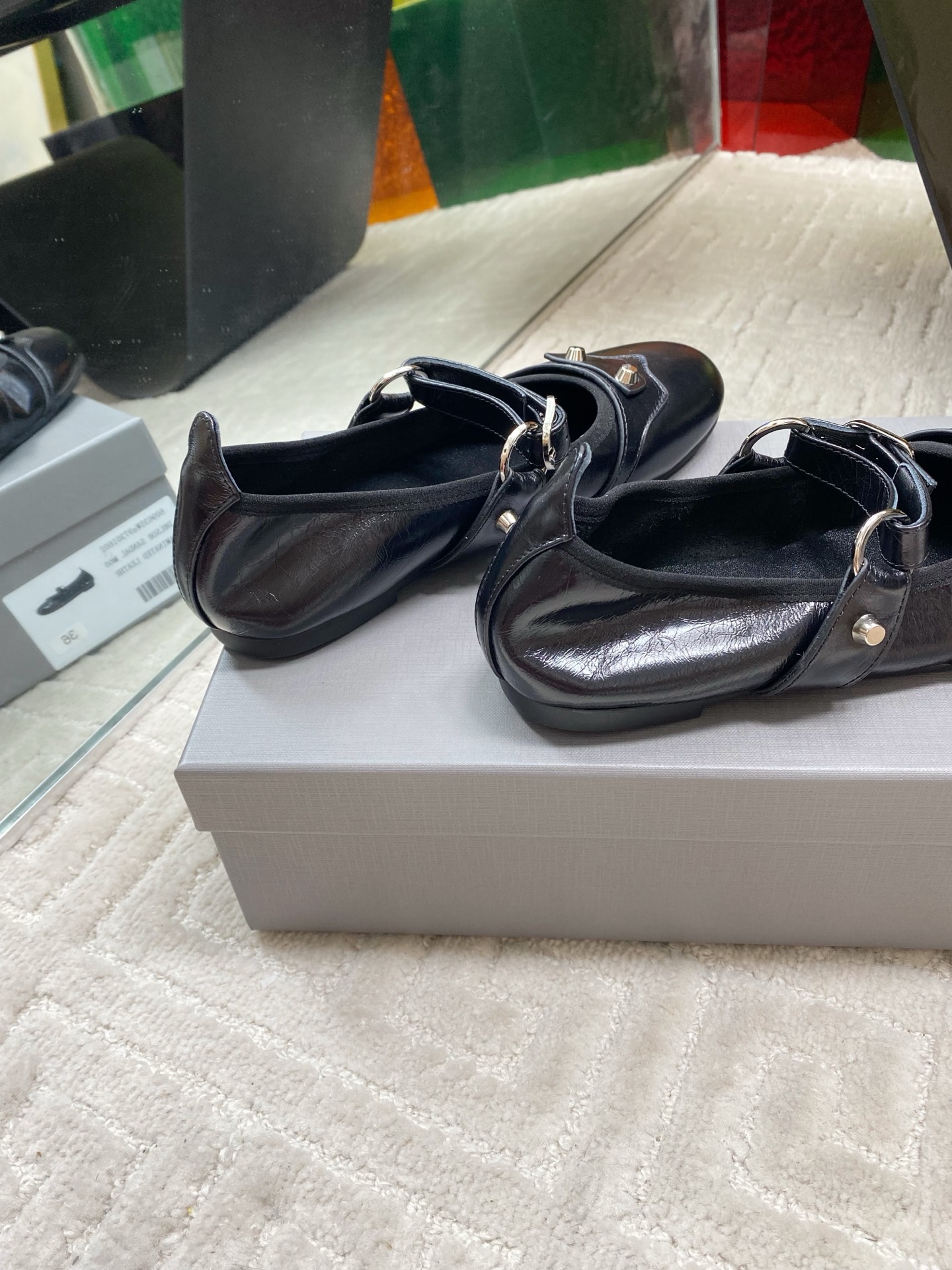 Balenciaga 2025 Spring/Summer Black Leather Mary Jane Shoes size 35-39 9 i1744654897415 1379 0 7