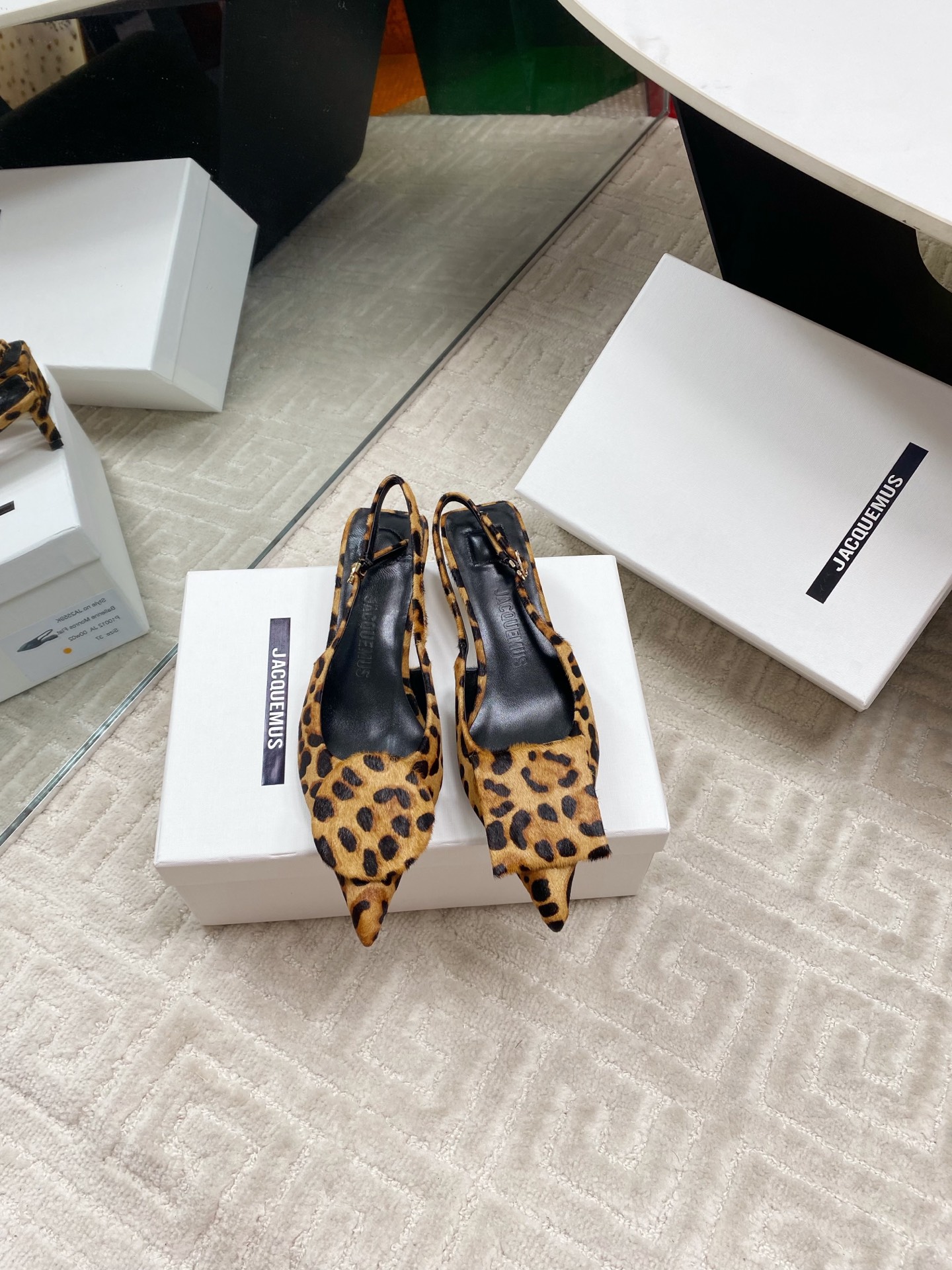 Jacquemus Women's Leopard Print Slingback Kitten Heel - Chic & Stylish 3 i1744813711712 4589 0 0