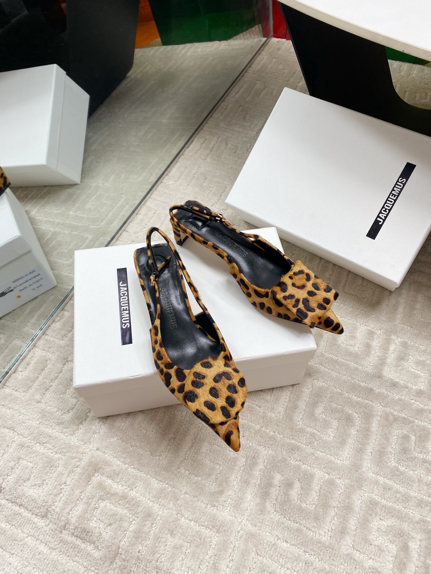 Jacquemus Women's Leopard Print Slingback Kitten Heel - Chic & Stylish 4 i1744813711716 6045 0 2