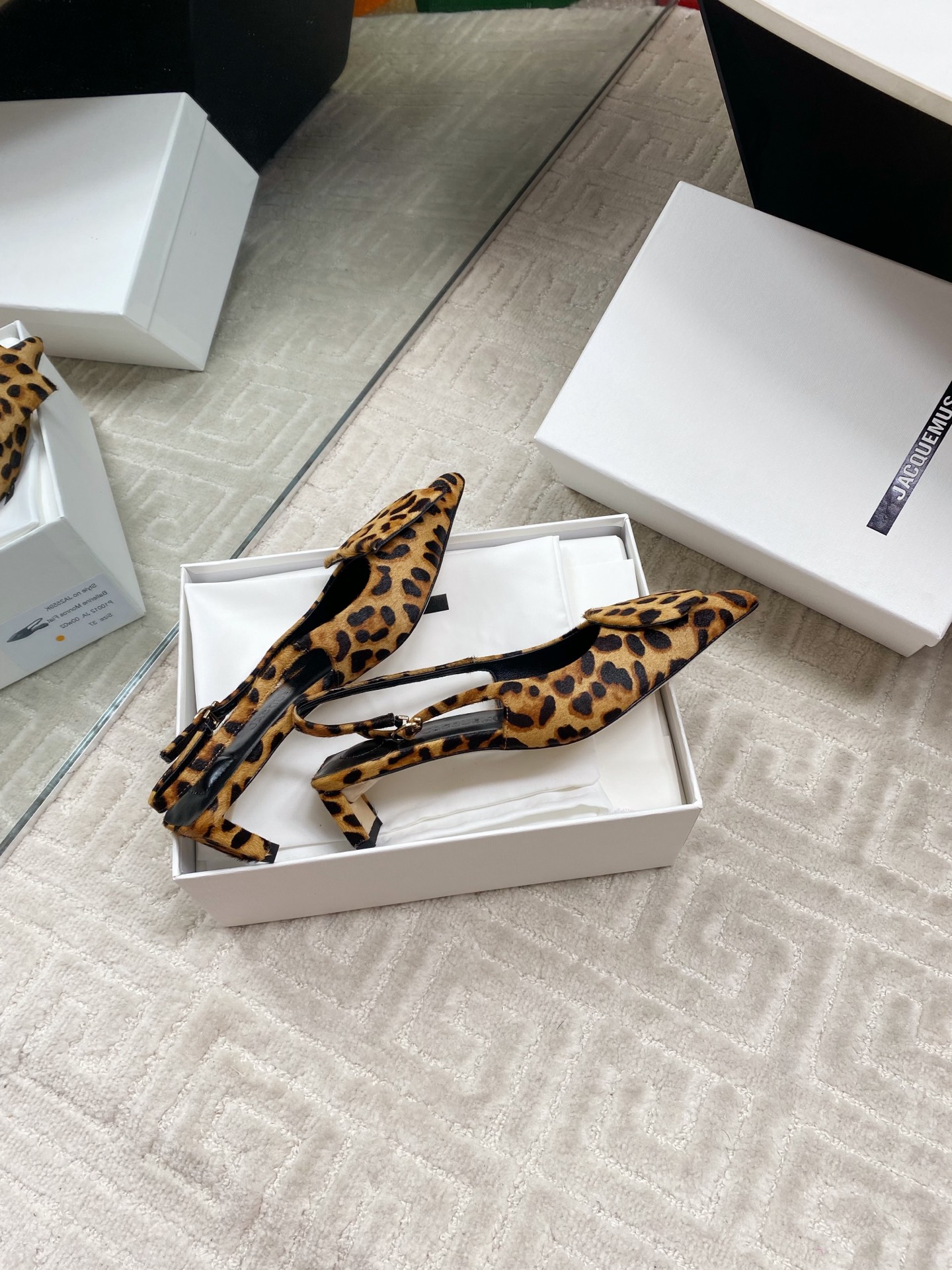 Jacquemus Women's Leopard Print Slingback Kitten Heel - Chic & Stylish 9 i1744813712814 3842 0 7