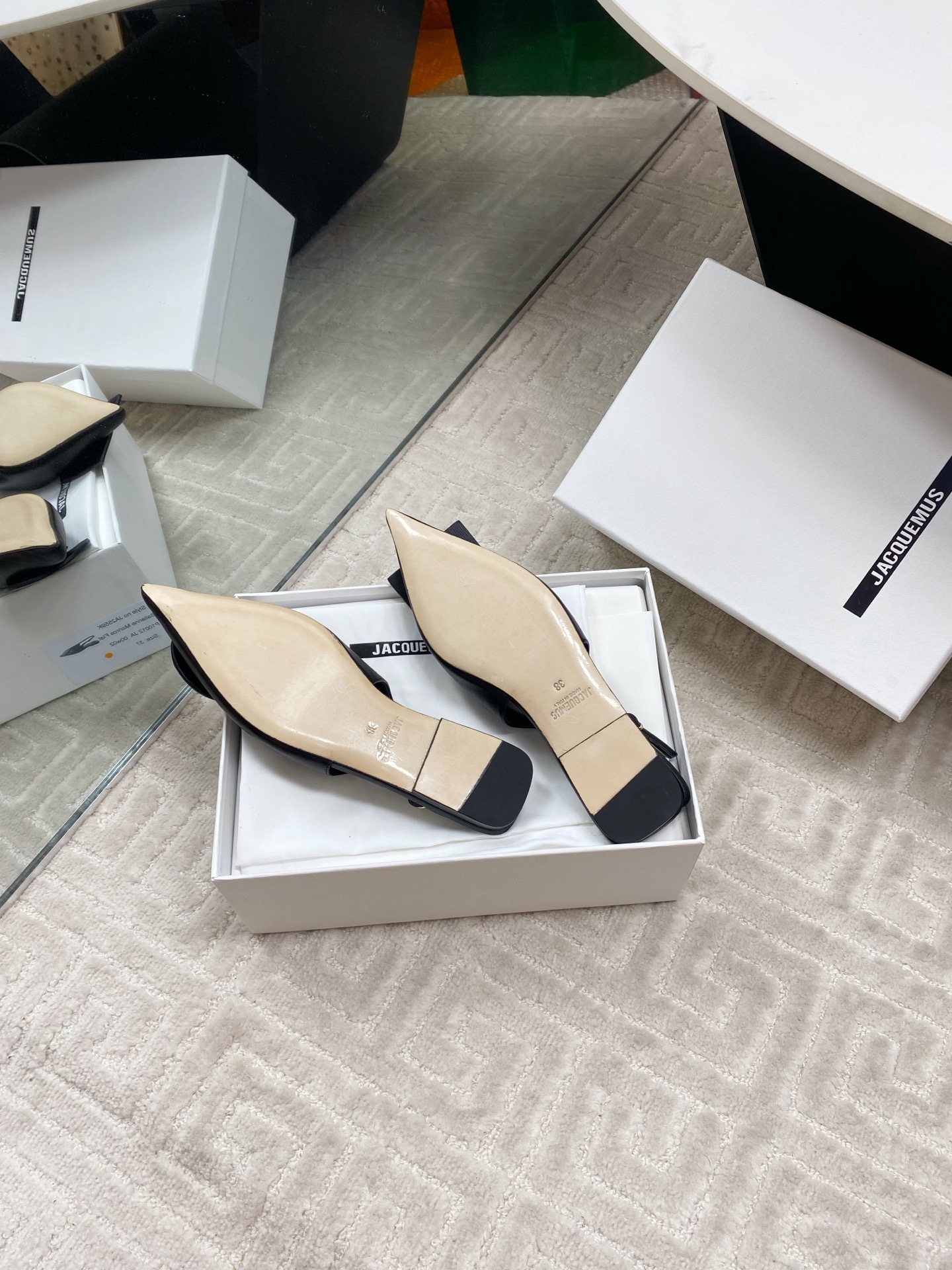 Jacquemus Slingback Leather Ballet Flats with Asymmetrical Straps 10 i1744813853494 5108 0 8