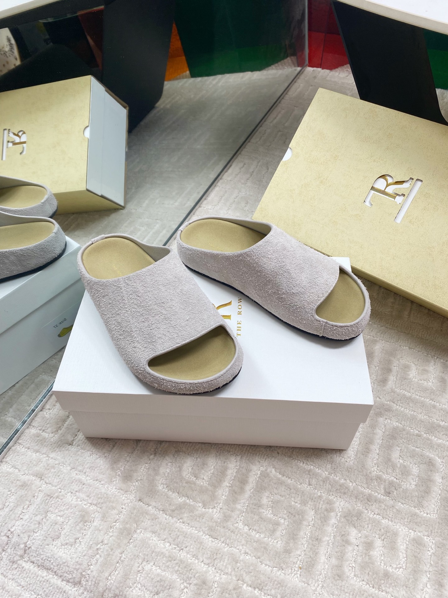The Row Women's Round Toe Suede Leather Slip On Sandals Slides Slippers 5 i1744815662287 9581 0 3