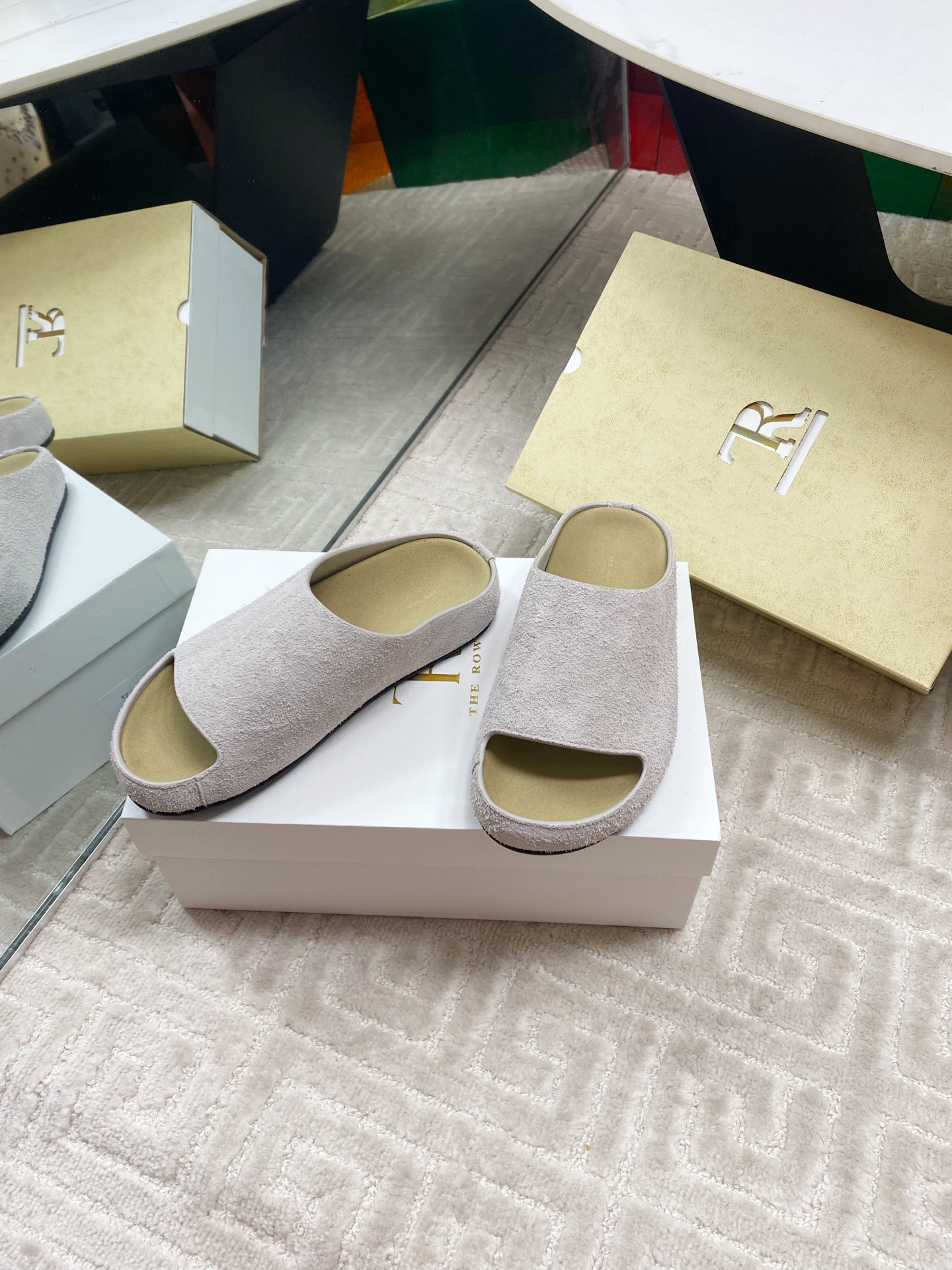 The Row Women's Round Toe Suede Leather Slip On Sandals Slides Slippers 4 i1744815662350 4428 0 2