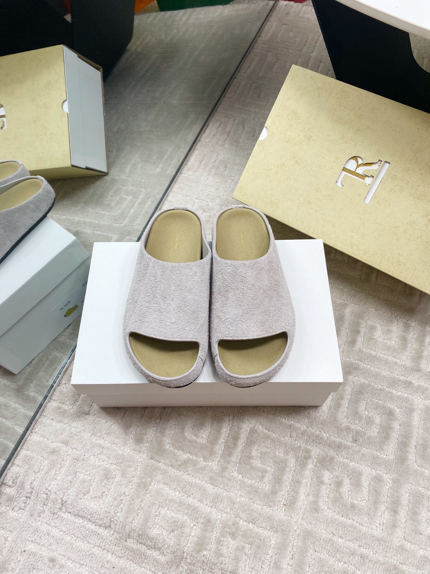 The Row Women's Round Toe Suede Leather Slip On Sandals Slides Slippers 3 i1744815663309 5321 0 0