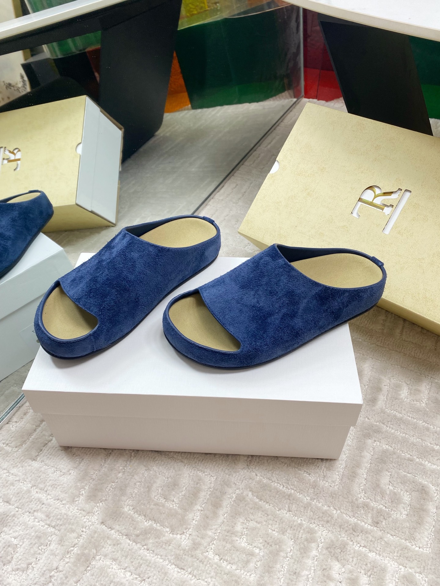 The Row Women's Simple Round Toe Suede Leather Slip-On Sandals 7 i1744815706270 1694 0 5